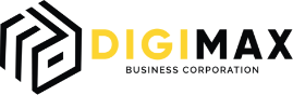 A black background with yellow letters that say digi.